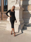 ROBE MI-LONGUE FENDUE SUR LE COTÉ